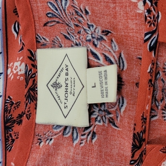 St John's Bay Boho Open Shoulder Top Size Large - Picture 6 of 7